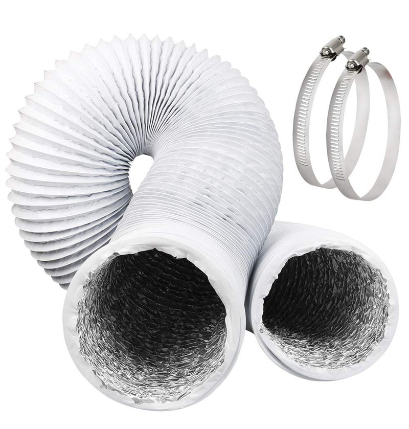 Omont Dryer Vent Hose 4 Inch 10FT Flexible Dryer Ducting Tube Air Duct Aluminum Insulated Flex Hose Kit Indoor Outdoor - Image 1